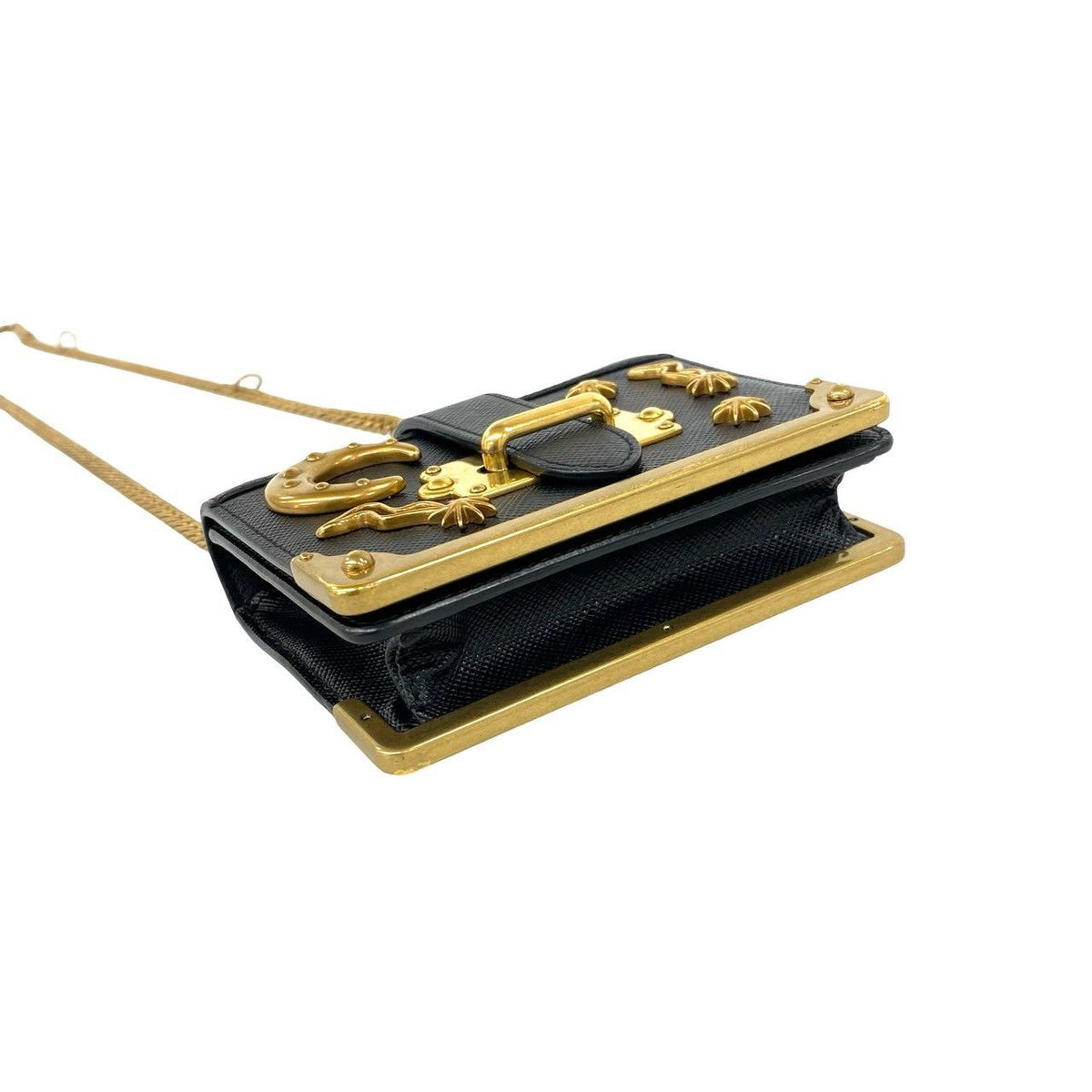 Prada Cahier Saffiano Leather Shoulder Bag