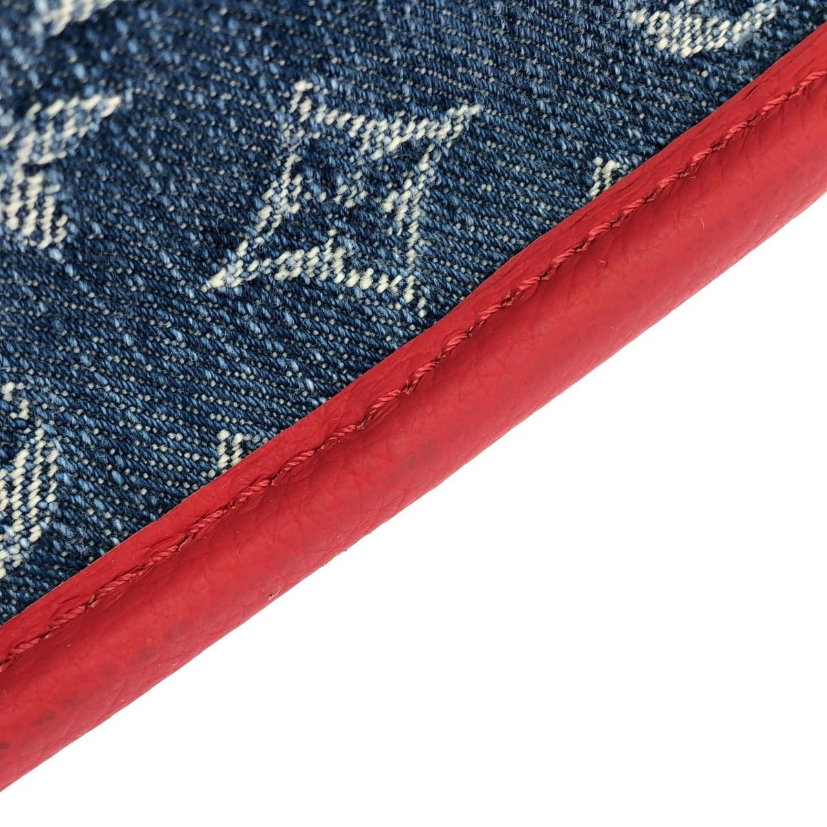 Louis Vuitton Monogram Cherry Denim Neverfull Inside Out BB Denim Canvas Tote Bag
