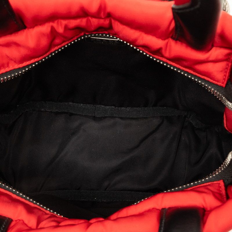 Prada Tessuto Pocket Nylon Leather 2way Bag