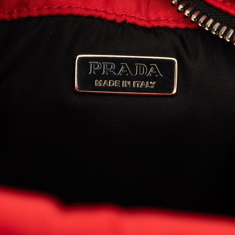 Prada Tessuto Pocket Nylon Leather 2way Bag