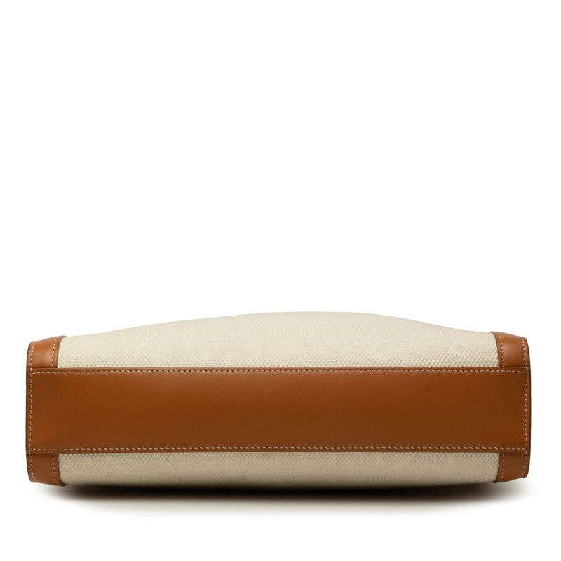 CELINE Vertical Cabas Small Cotton Leather 2way Bag