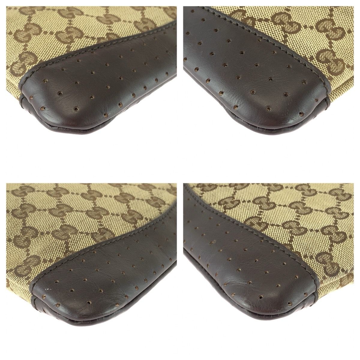 Gucci GG Canvas Leather Shoulder Bag