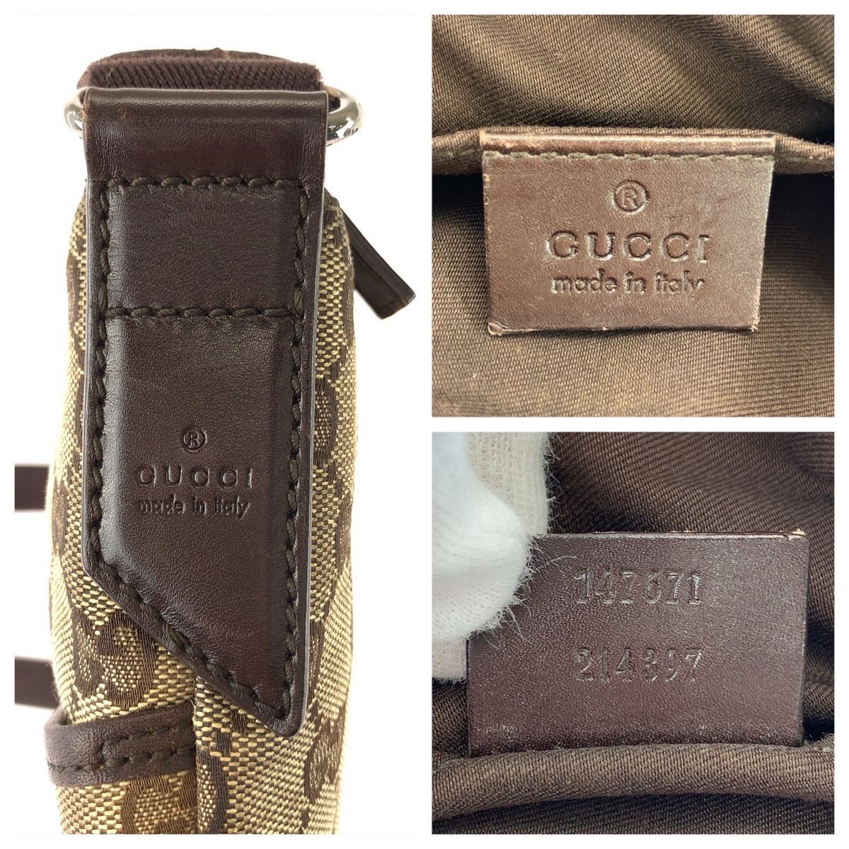 Gucci GG Canvas Leather Shoulder Bag