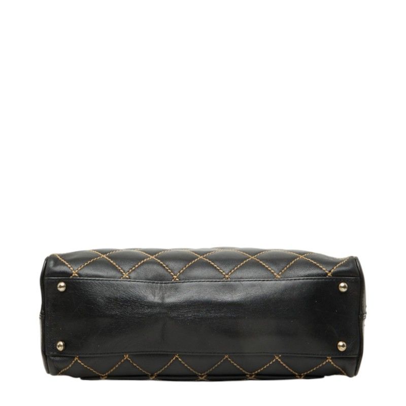 Chanel Coco Mark Wild Stitch Leather Handbag