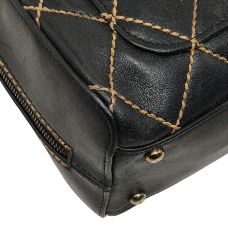 Chanel Coco Mark Wild Stitch Leather Handbag