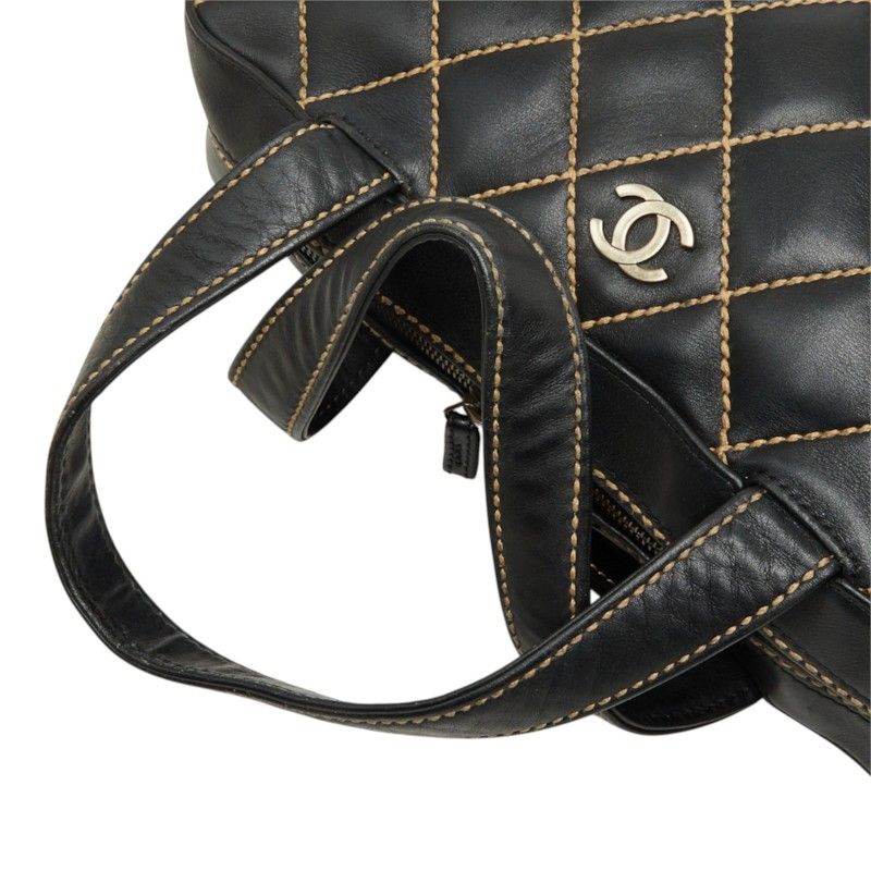Chanel Coco Mark Wild Stitch Leather Handbag