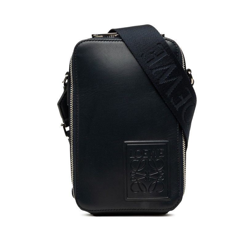 Loewe Anagram Vertical Crossbody Pocket Leather Shoulder Bag