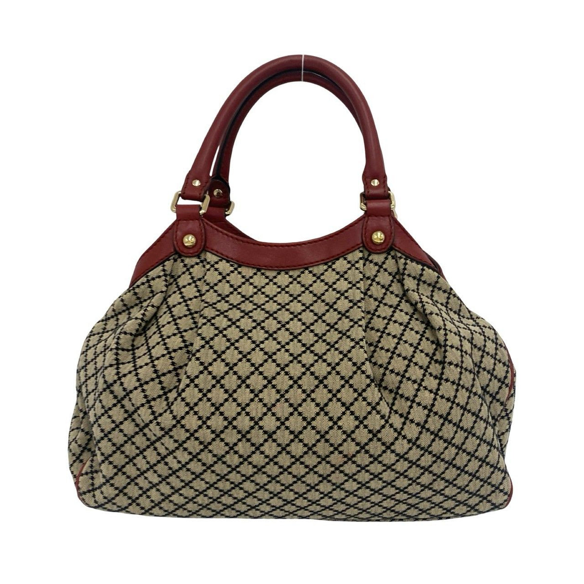 Gucci Sukey Diamante Canvas Leather Tote Bag