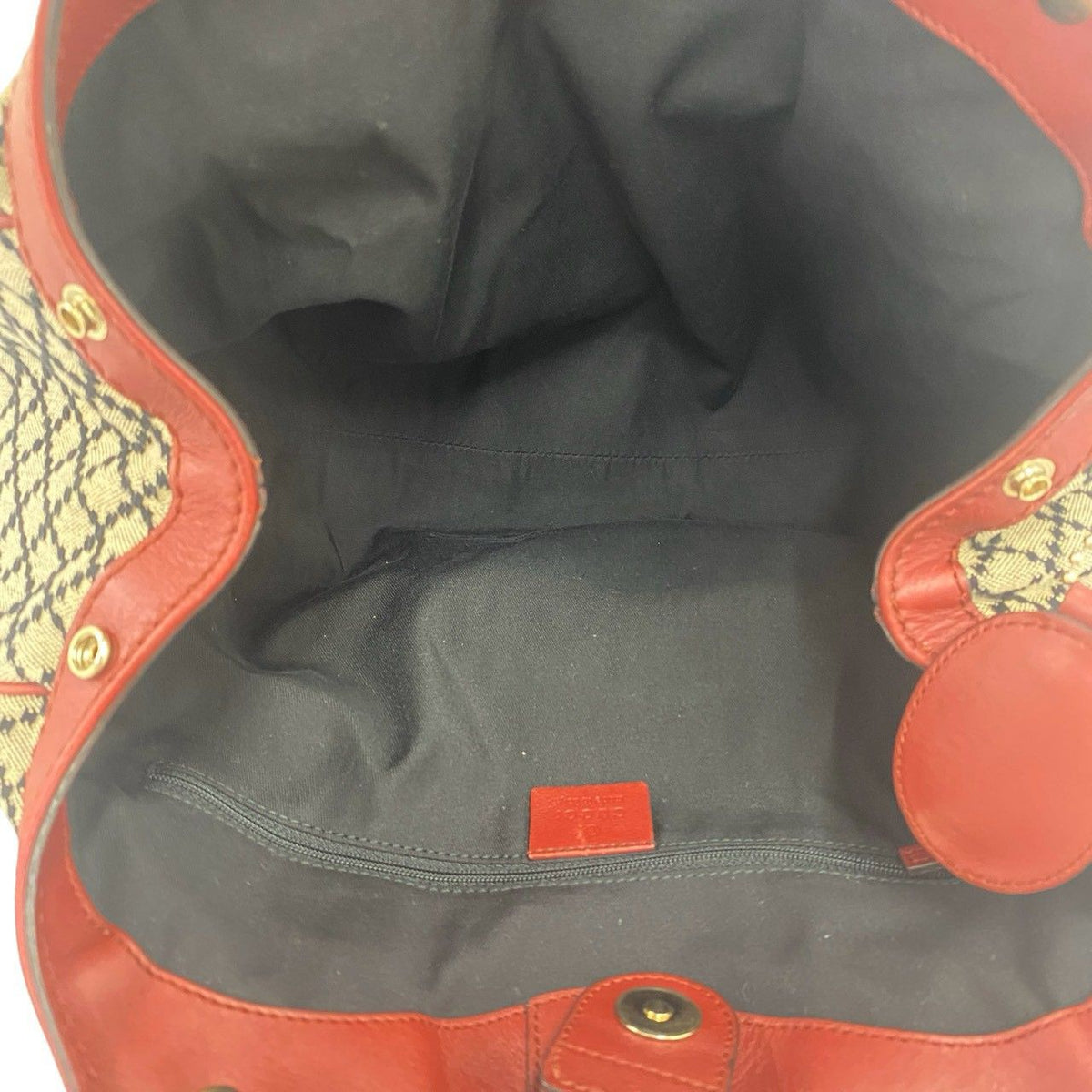 Gucci Sukey Diamante Canvas Leather Tote Bag