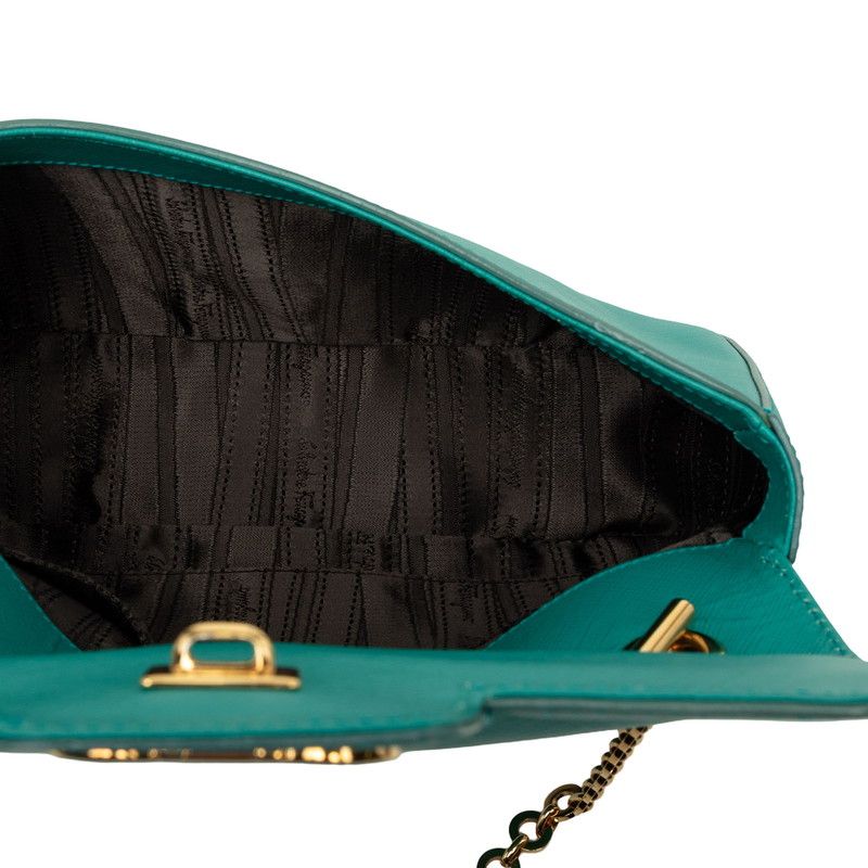 Salvatore Ferragamo Gancini Leather Shoulder Bag