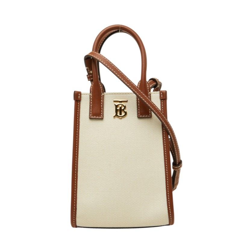 Burberry Micro Frances Canvas Leather 2way Bag
