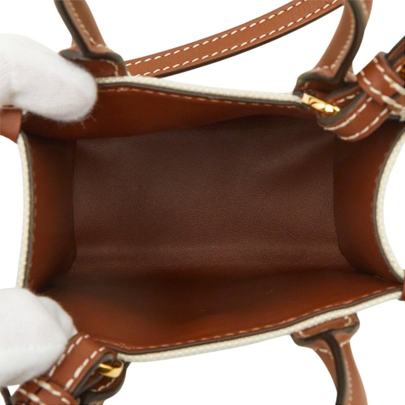 Burberry Micro Frances Canvas Leather 2way Bag