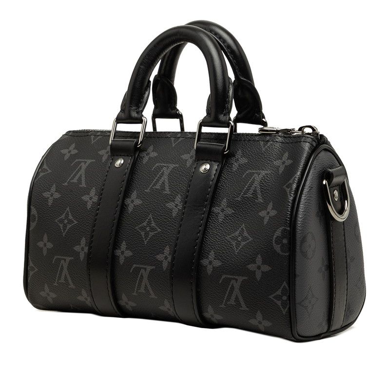 Louis Vuitton Keepall Bandouliere 25 Monogram Eclipse Reverse PVC Bag