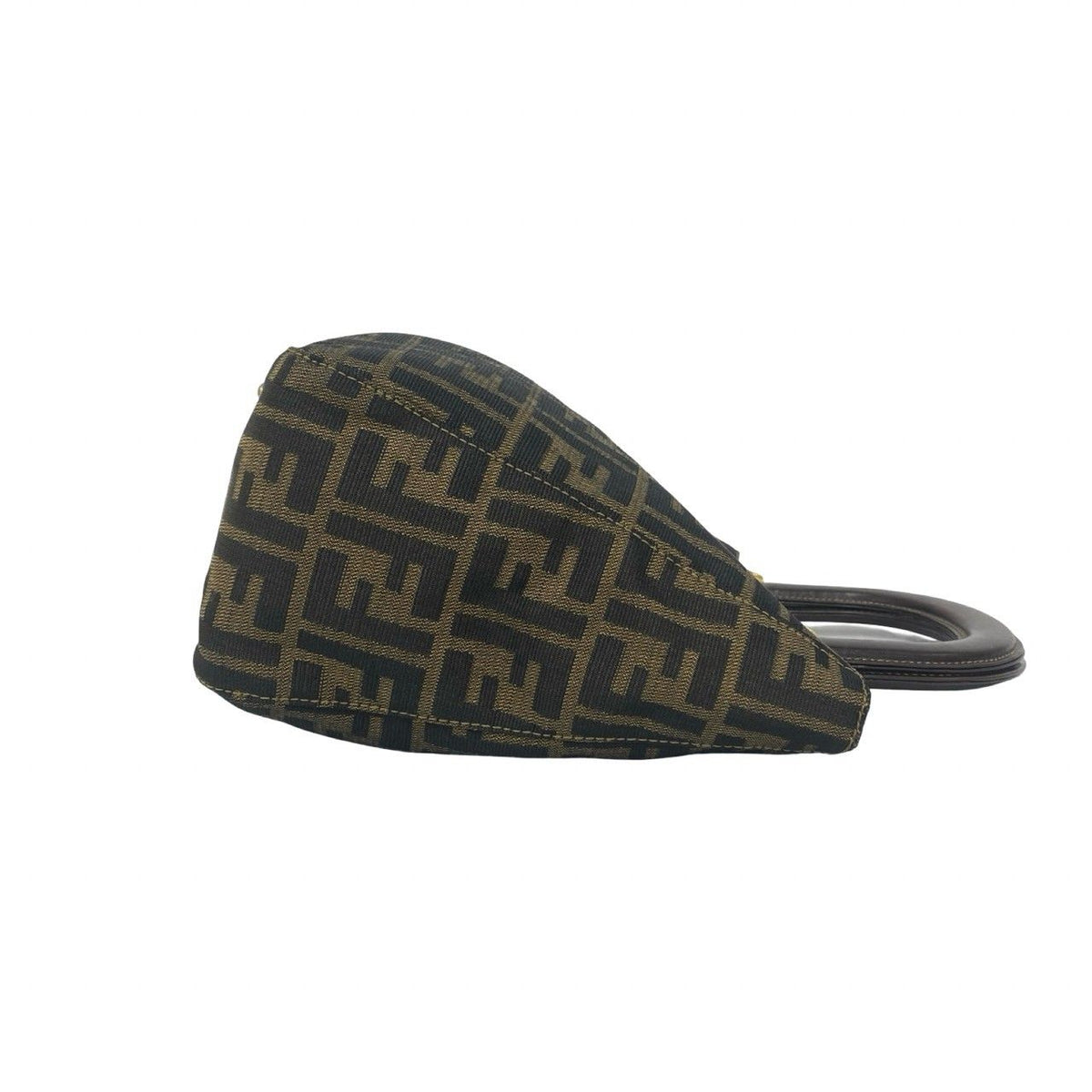 Fendi Zucca Canvas Leather Handbag
