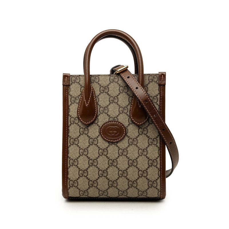 Gucci Interlocking G GG Supreme PVC Leather Mini 2way Bag