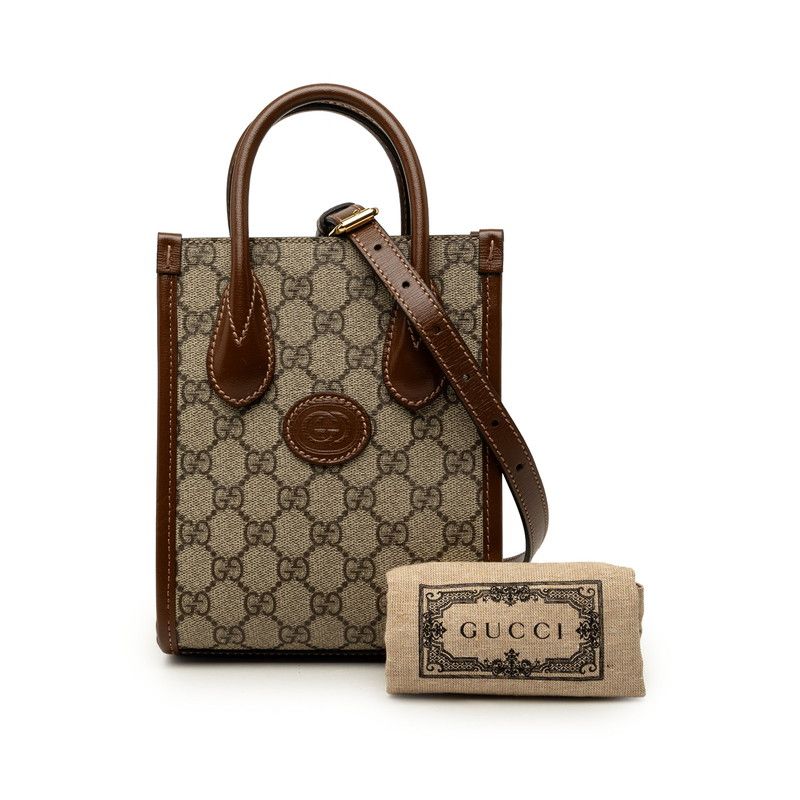 Gucci Interlocking G GG Supreme PVC Leather Mini 2way Bag