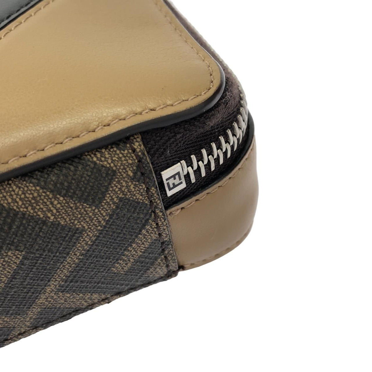 Fendi Coated Canvas Calf Shoulder Bag