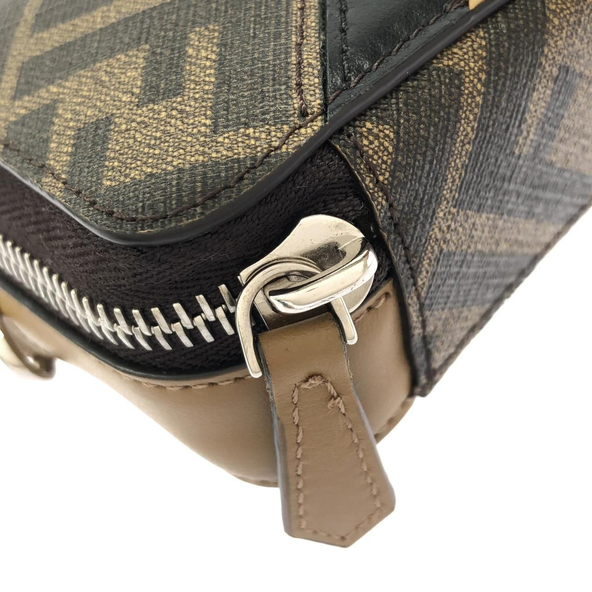 Fendi Coated Canvas Calf Shoulder Bag