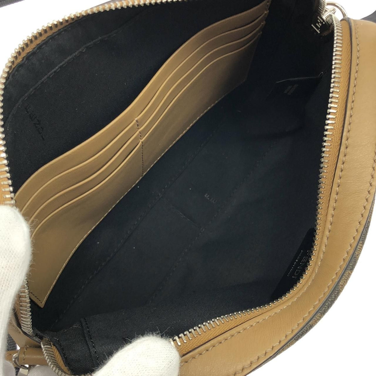 Fendi Camera Case Coated Canvas Shoulder Bag