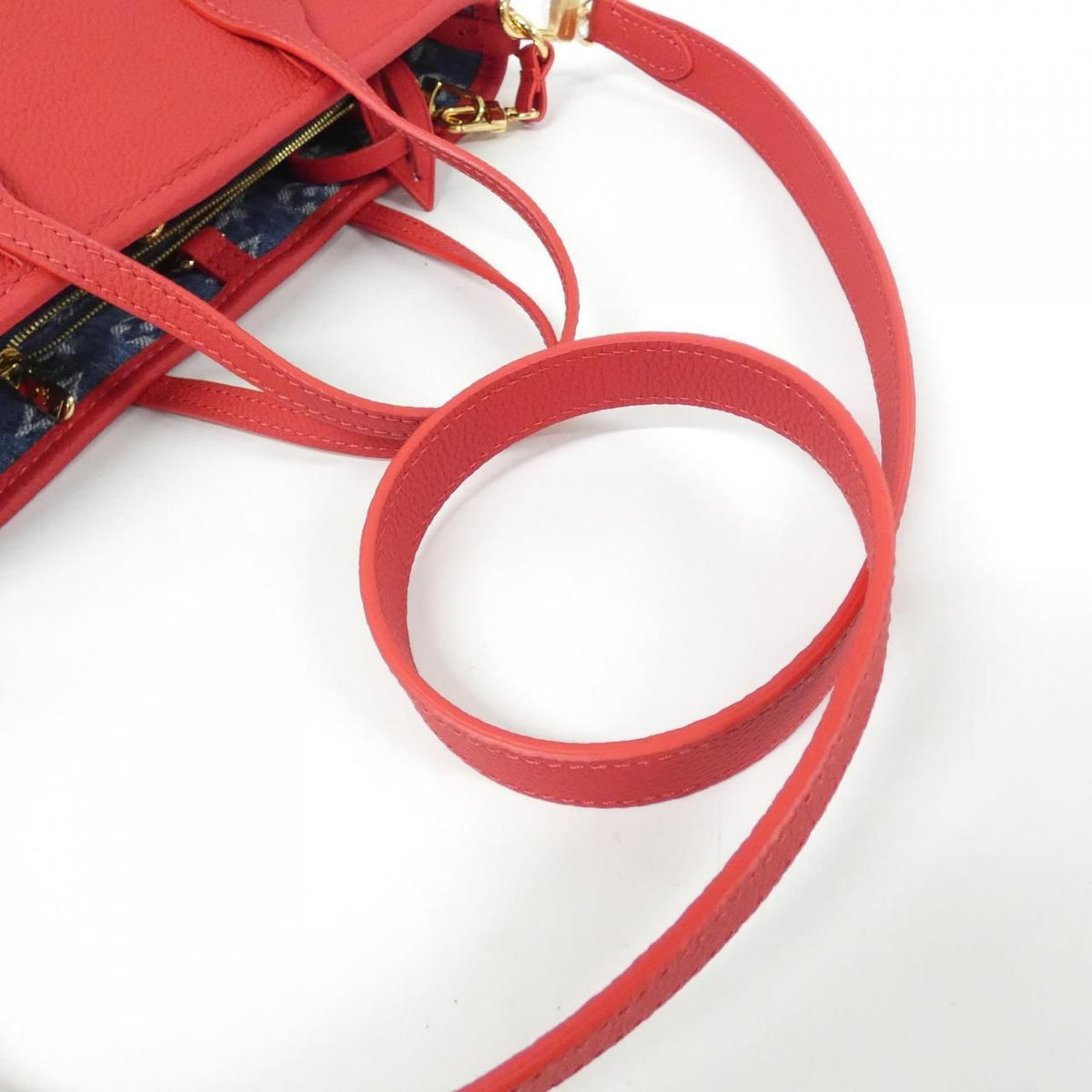 Louis Vuitton Monogram Cherry Denim Neverfull Insideout BB Denim Canvas Calf Bag