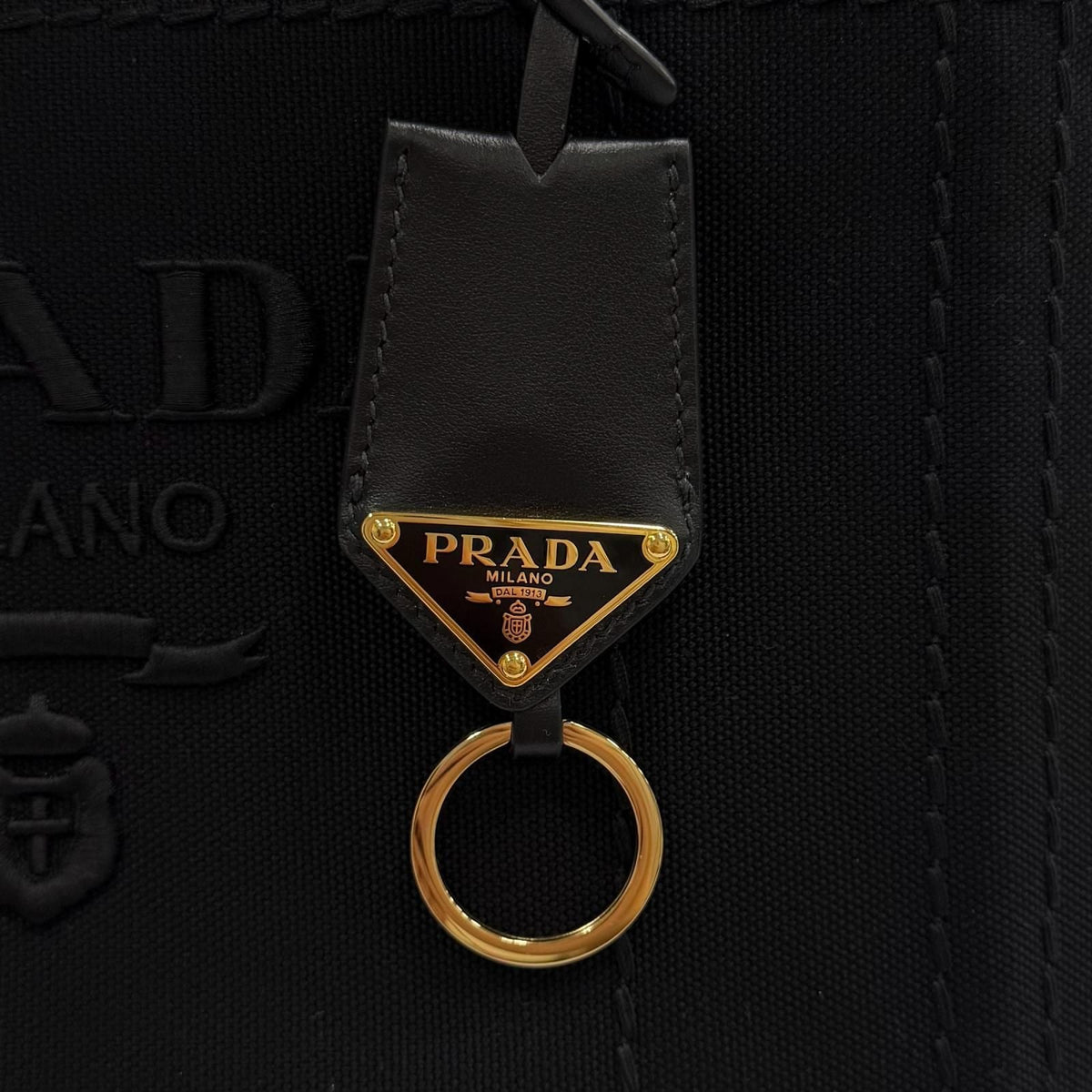 Prada Canapa Jardinire Small Cotton Tote Bag