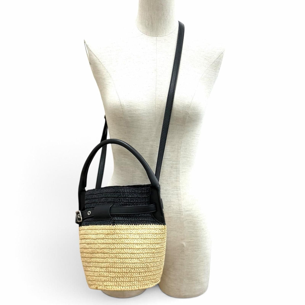 Celine Nano Bucket Raffia 2way Bag