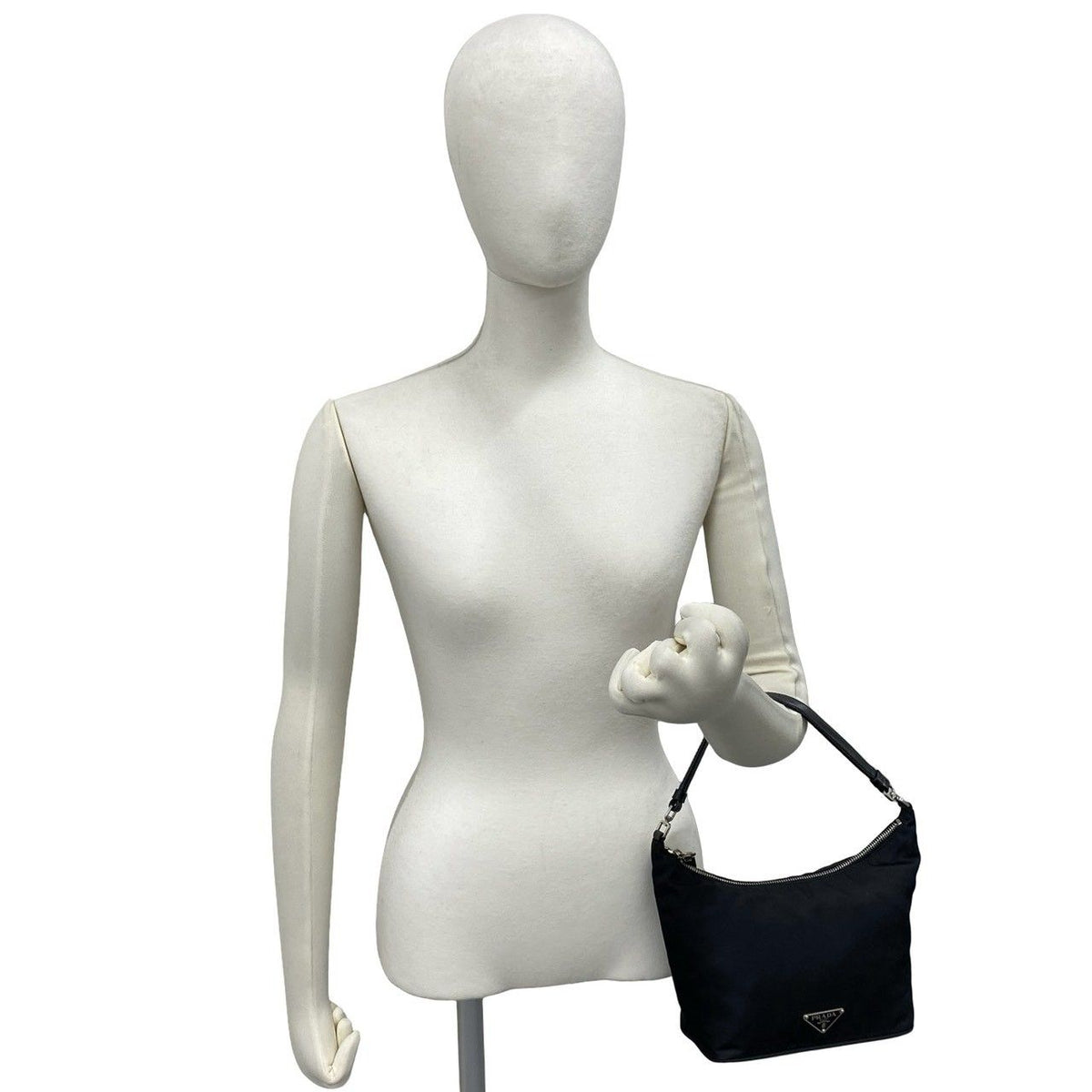 Prada Nylon Leather Handbag