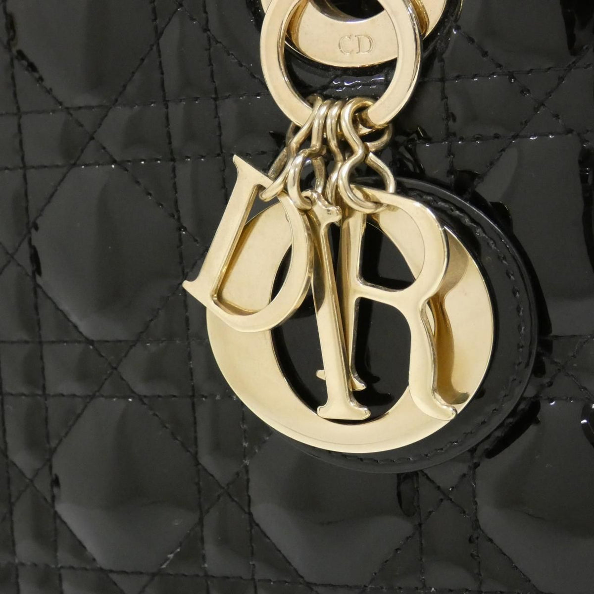 Christian Dior Lady Dior Patent Leather Bag