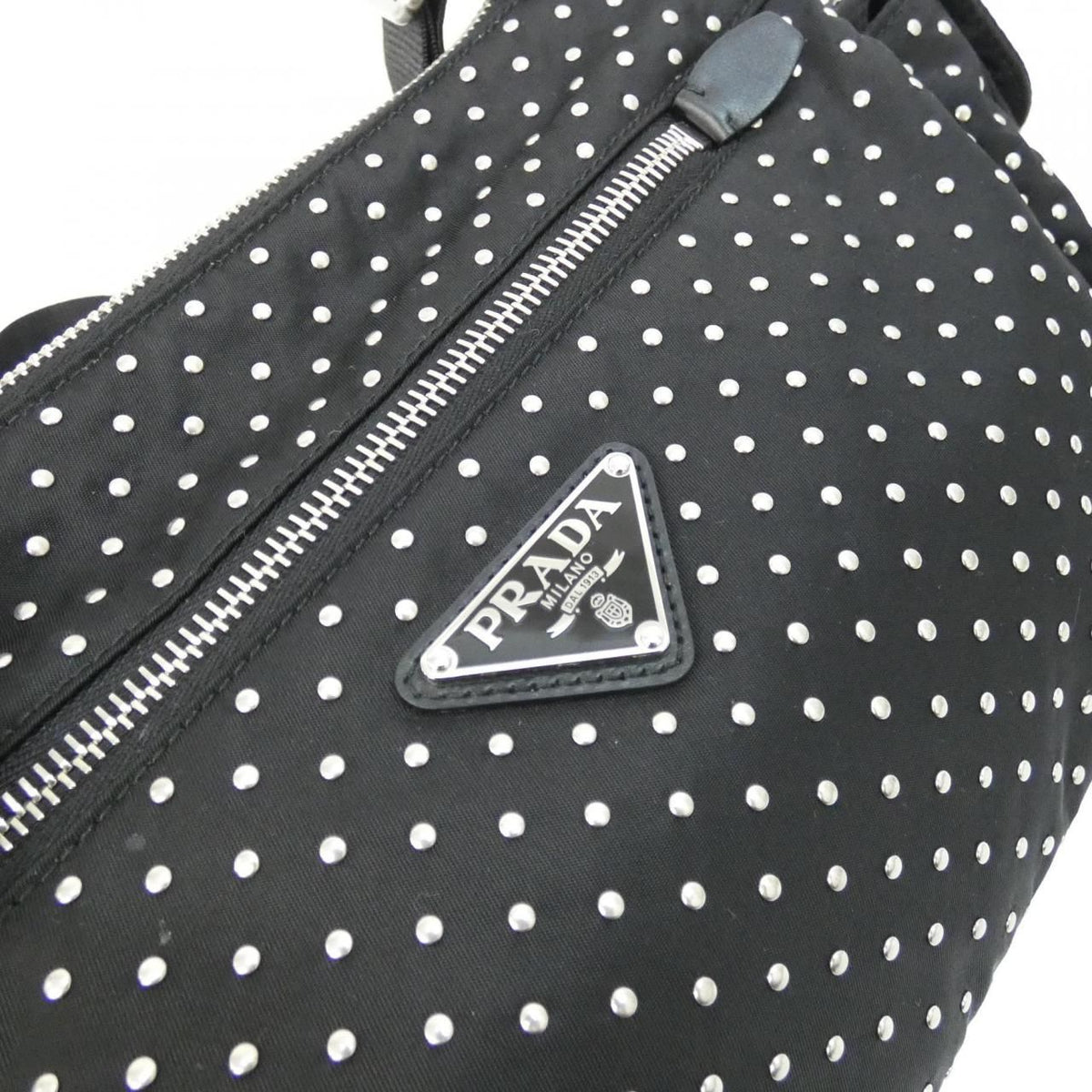 Prada Vela Borchie Shoulder Bag