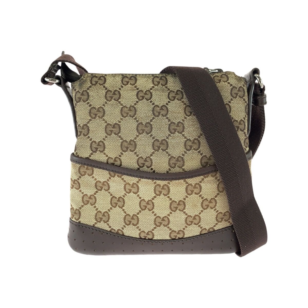 Gucci GG Canvas Leather Shoulder Bag