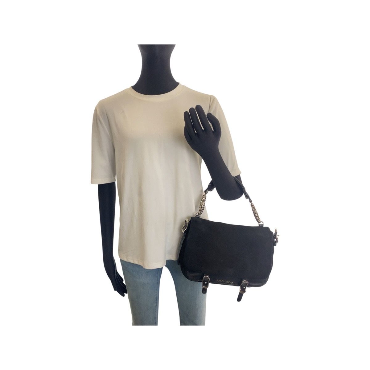 Jimmy Choo Beca Leather Suede 2way Bag