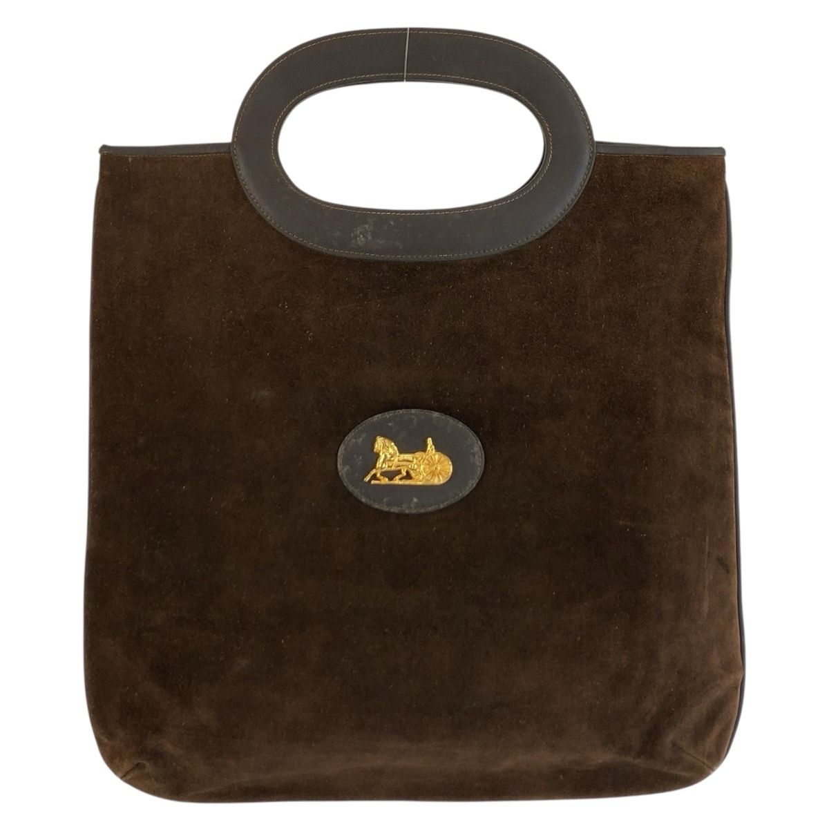 Celine Carriage Hardware Suede Tote Bag
