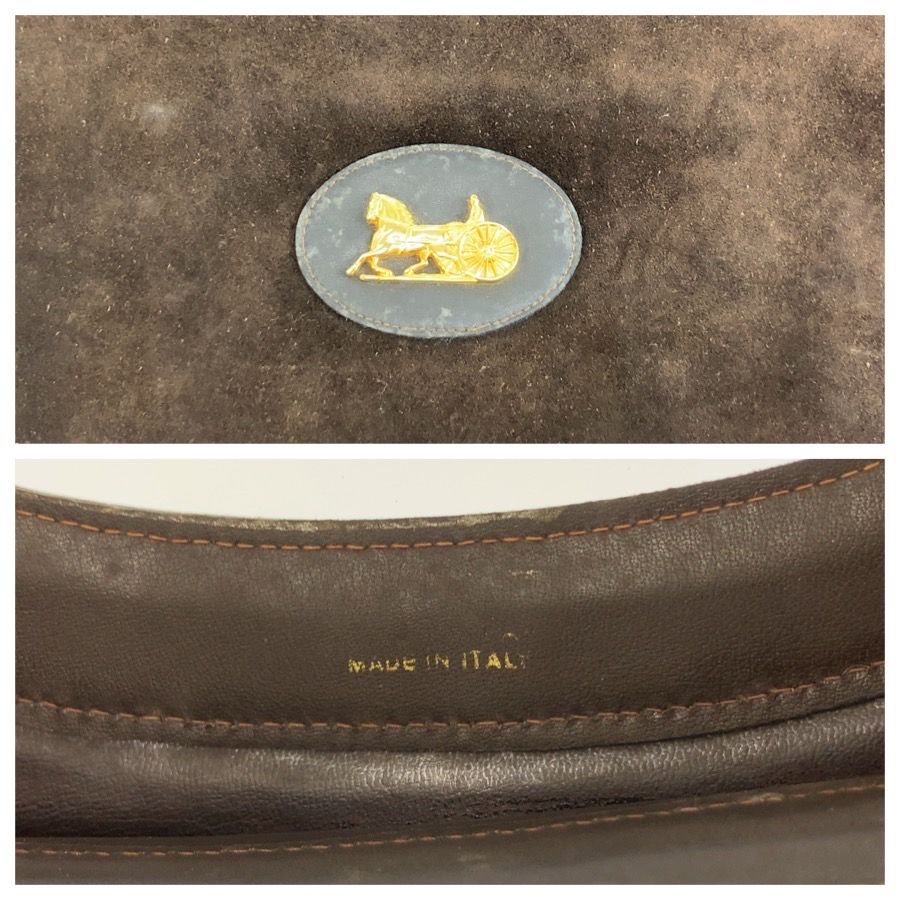 Celine Carriage Hardware Suede Tote Bag