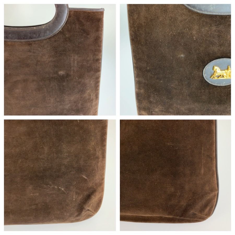 Celine Carriage Hardware Suede Tote Bag