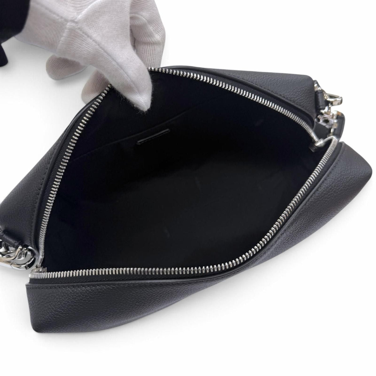 Fendi FF Metal Grain Calfskin 2way Shoulder Bag