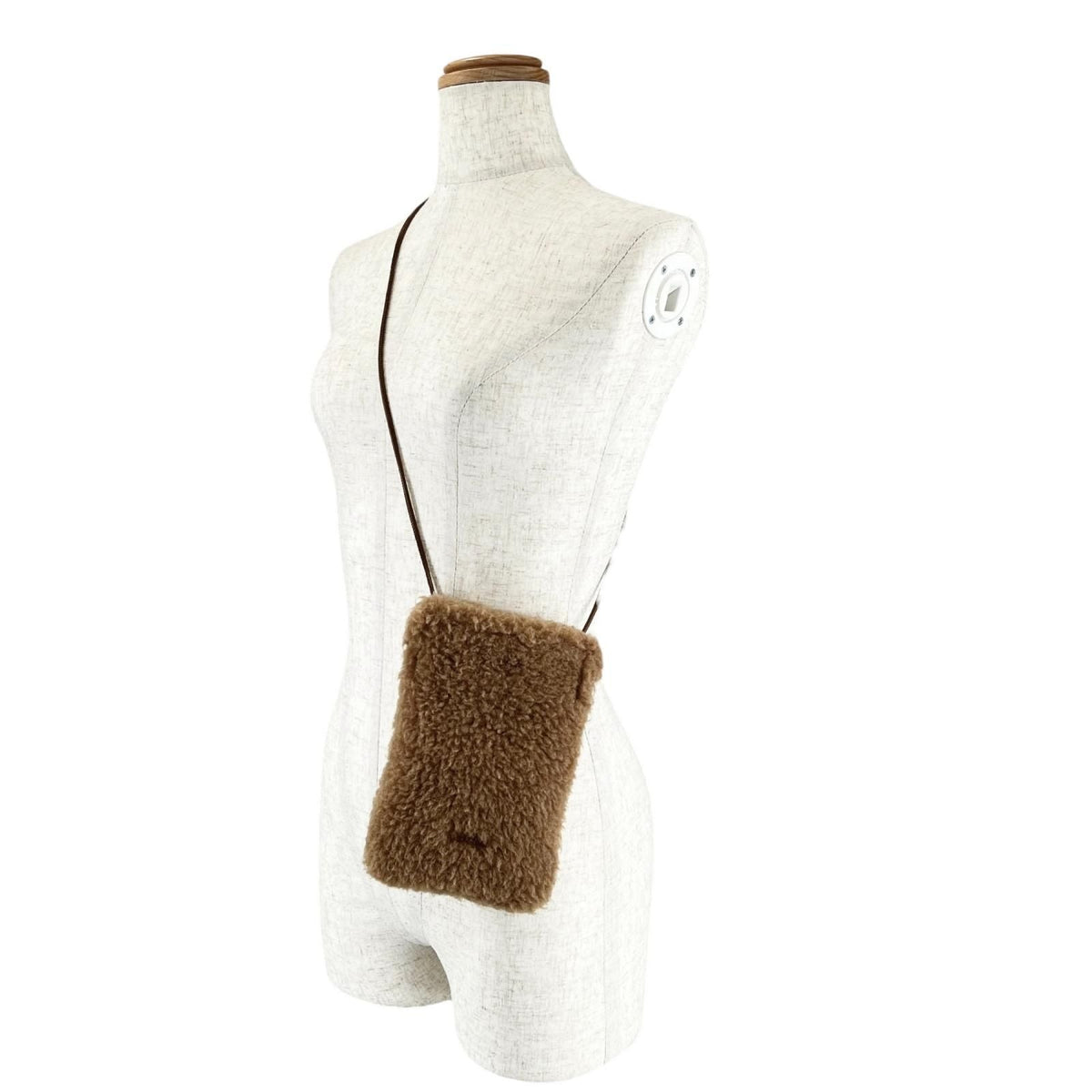Max Mara Teddy Bear Camel Silk Shoulder Bag
