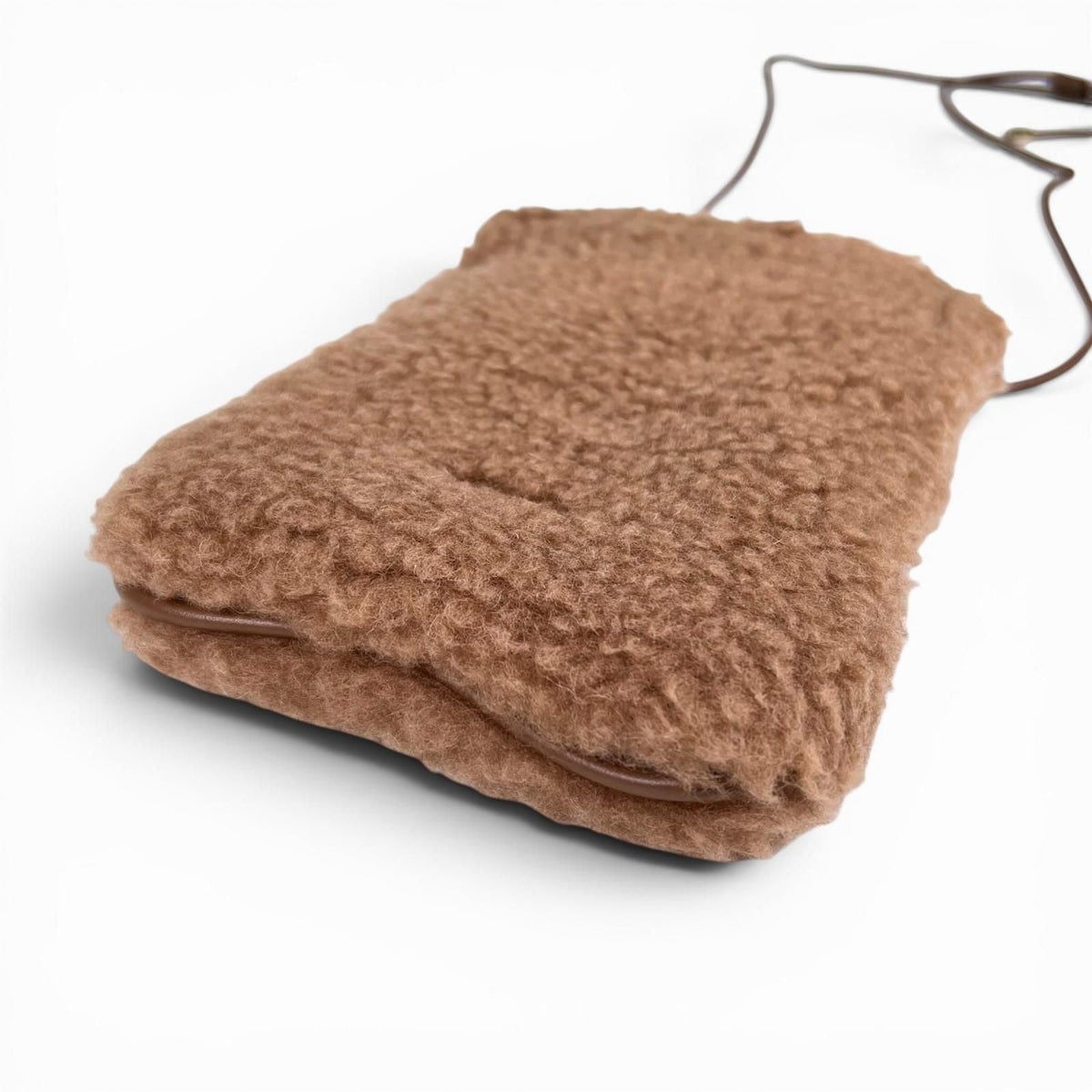 Max Mara Teddy Bear Camel Silk Shoulder Bag