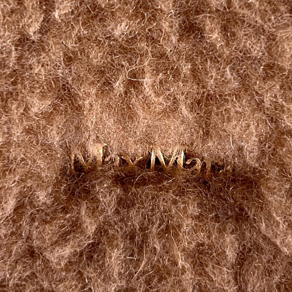 Max Mara Teddy Bear Camel Silk Shoulder Bag