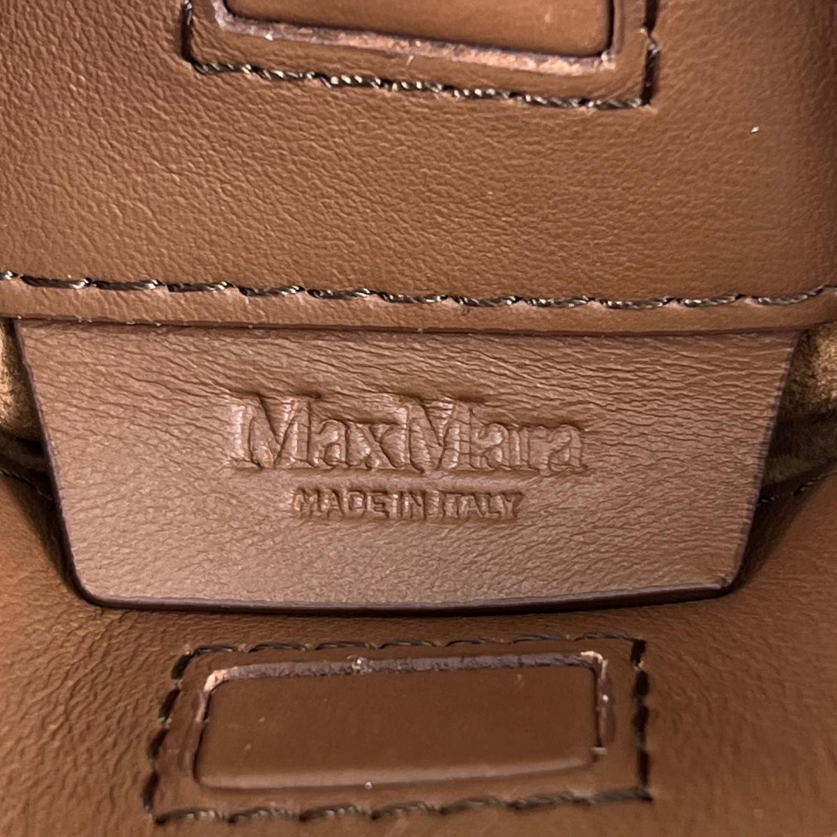 Max Mara Teddy Bear Camel Silk Shoulder Bag