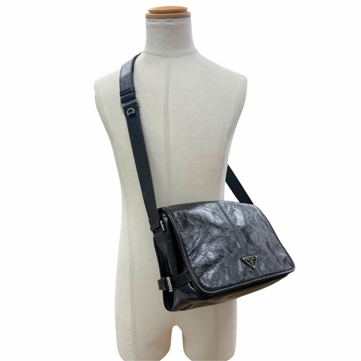 Prada Soft Lux Leather Shoulder Bag
