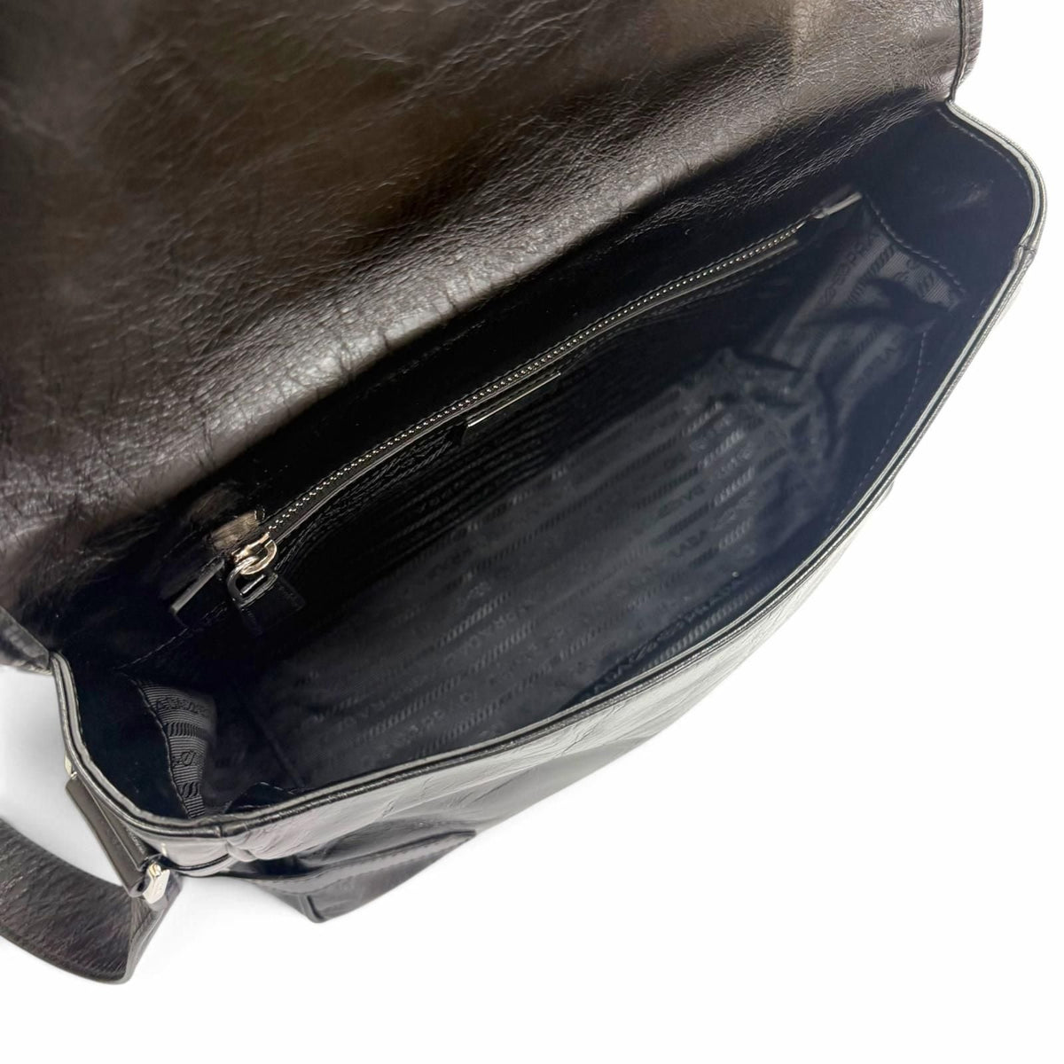Prada Soft Lux Leather Shoulder Bag