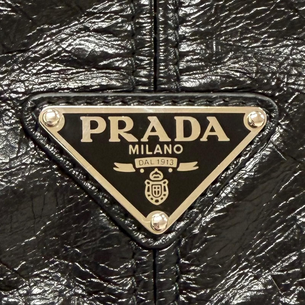 Prada Soft Lux Leather Shoulder Bag