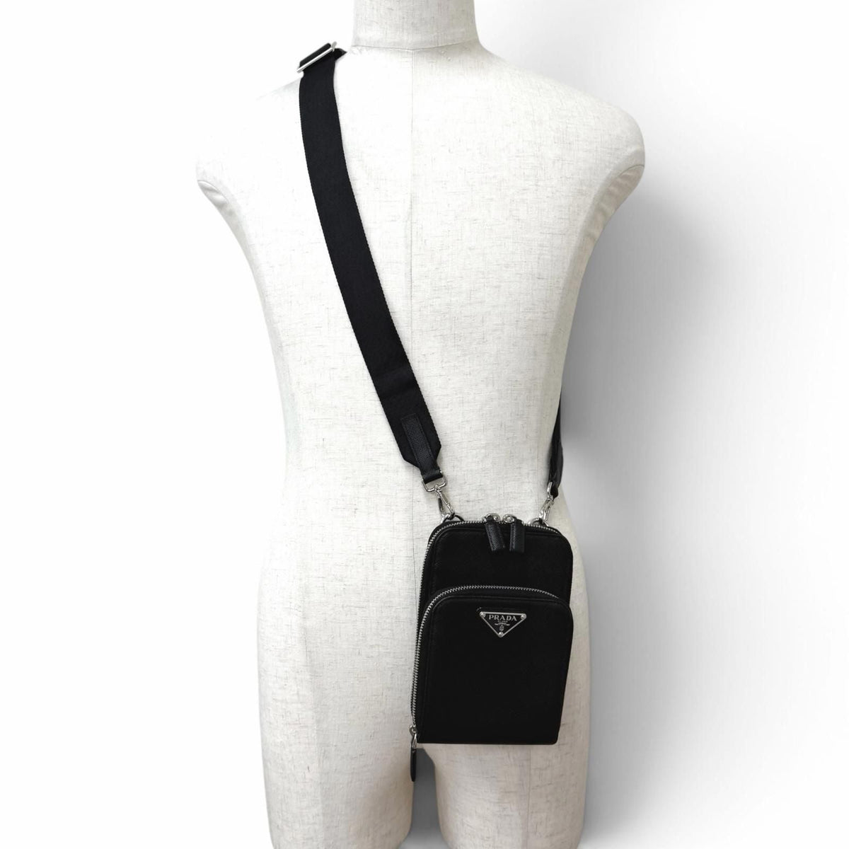 Prada Triangle logo Saffiano smartphone case
