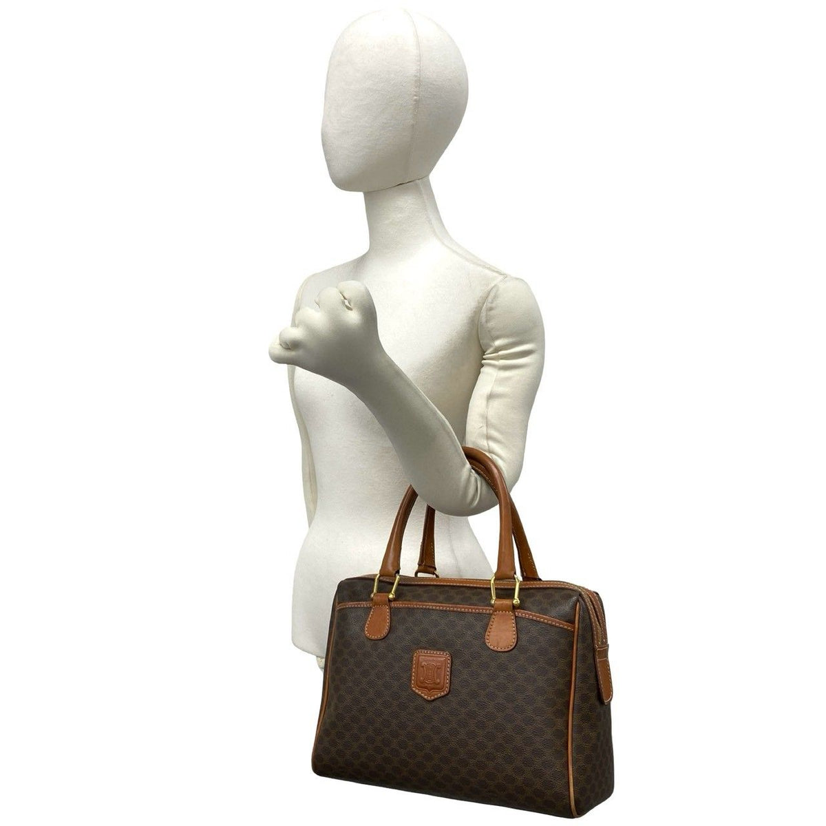 Celine Macadam Triomphe Leather Handbag