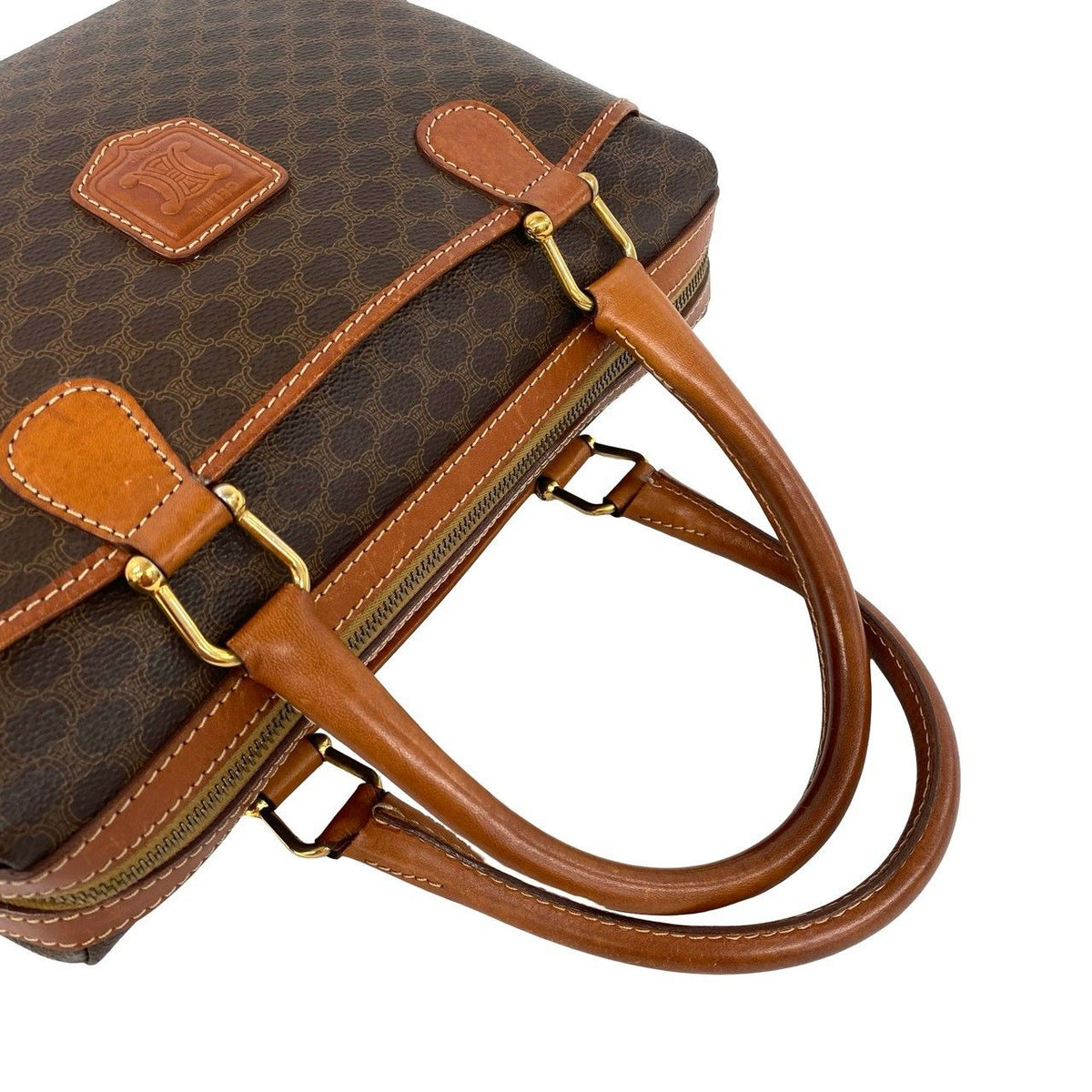 Celine Macadam Triomphe Leather Handbag