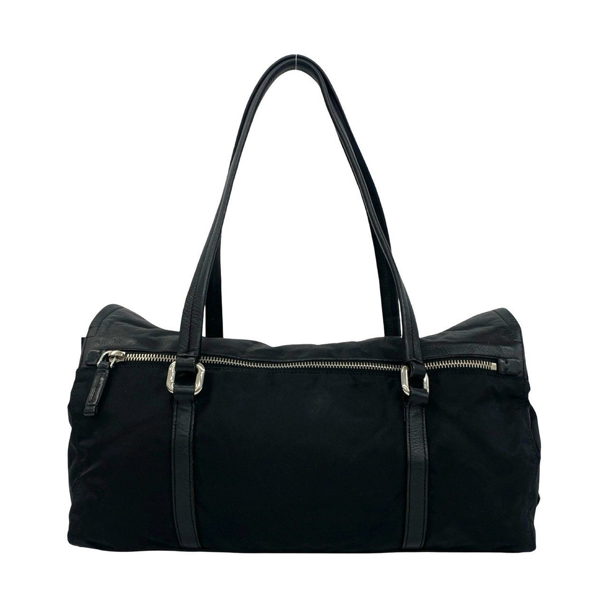 Prada Tessuto Nylon Leather Tote Bag