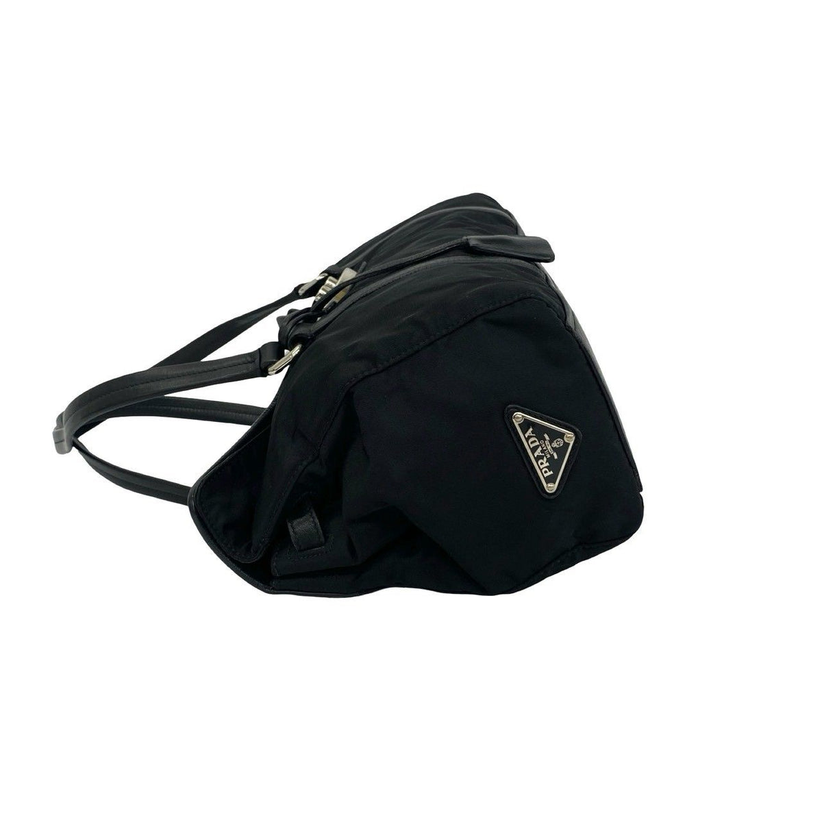 Prada Tessuto Nylon Leather Tote Bag