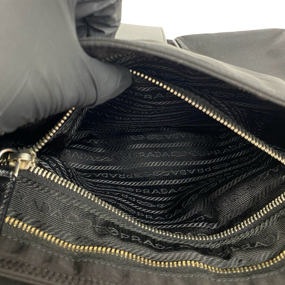 Prada Tessuto Saffiano Shoulder Bag