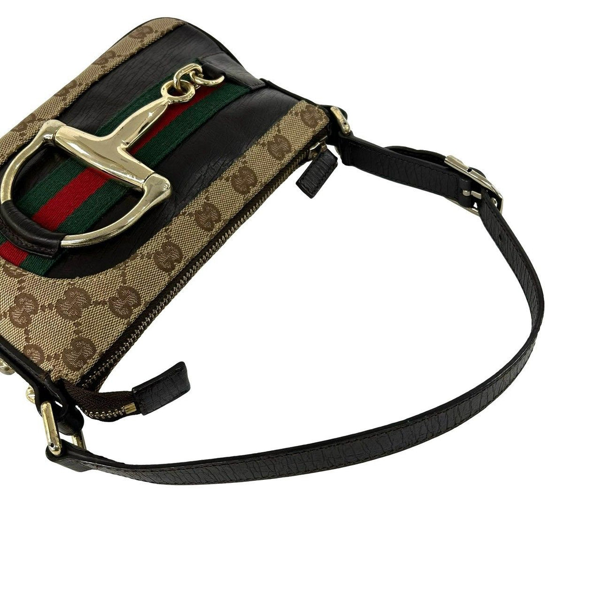 Gucci Sherry Line Horsebit Leather Shoulder Bag