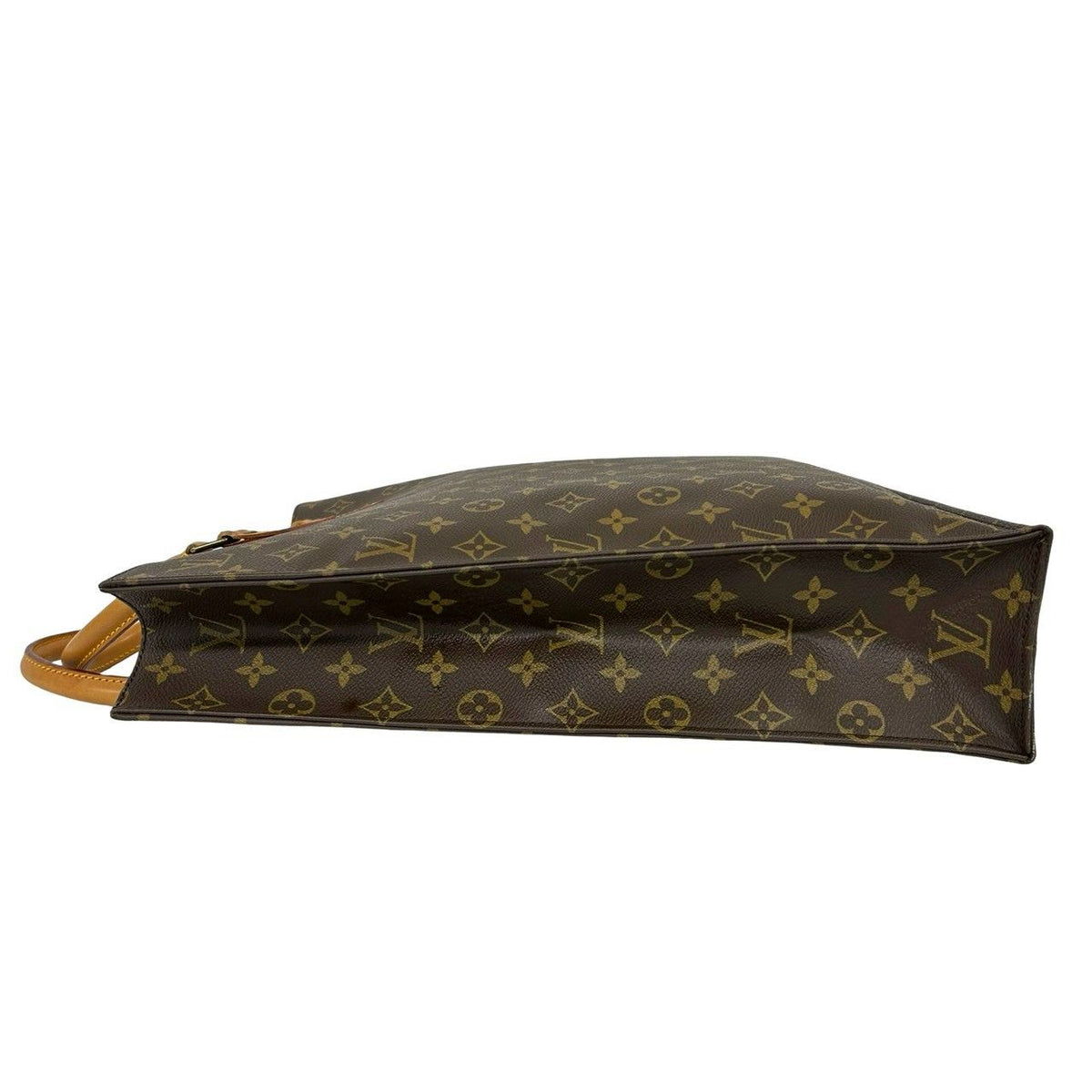 Louis Vuitton Sac Plat Monogram Leather Tote Bag